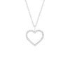 White Gold Heart Romantic Diamond Necklace Handmade-Medium