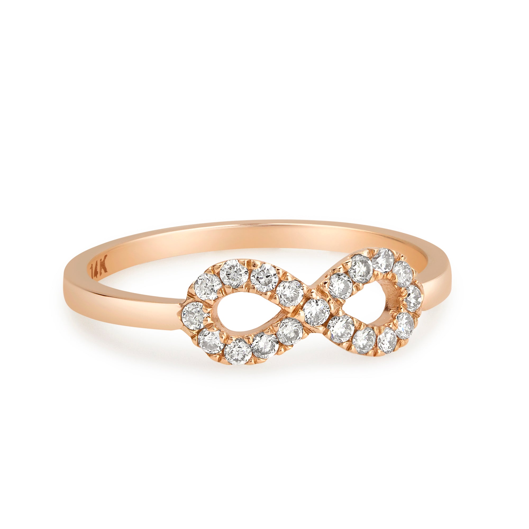 Infinity Round Diamond Eternity Love Wedding Band Ring